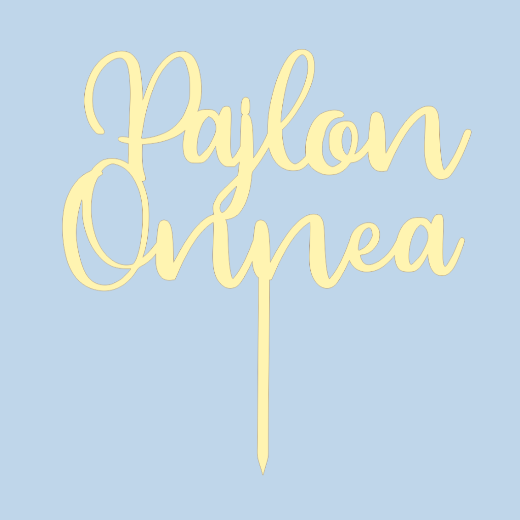 Cake Topper 1 line | font 2