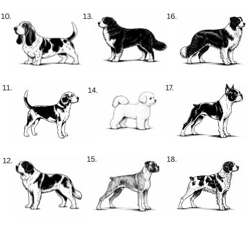 Personalisiertes Hunde-Saunathermometer | Eigener Name – über 99 Rassen