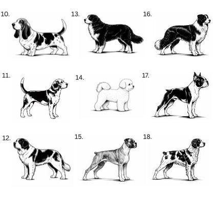 Personalisiertes Hunde-Saunathermometer | Eigener Name – über 99 Rassen