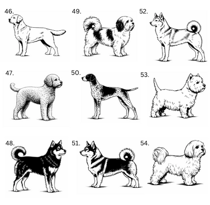 Personalisiertes Hunde-Saunathermometer | Eigener Name – über 99 Rassen