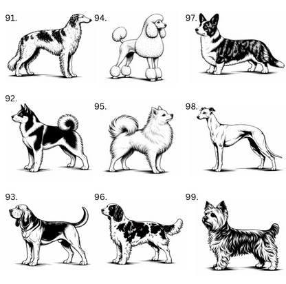 Personalisiertes Hunde-Saunathermometer | Eigener Name – über 99 Rassen