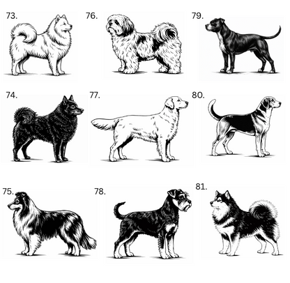 Personalisiertes Hunde-Saunathermometer | Eigener Name – über 99 Rassen