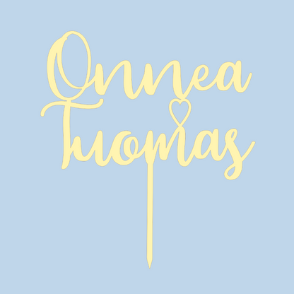  Cake Topper 2 lines | font 2
