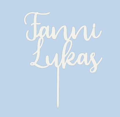  Cake Topper 2 lines | font 2
