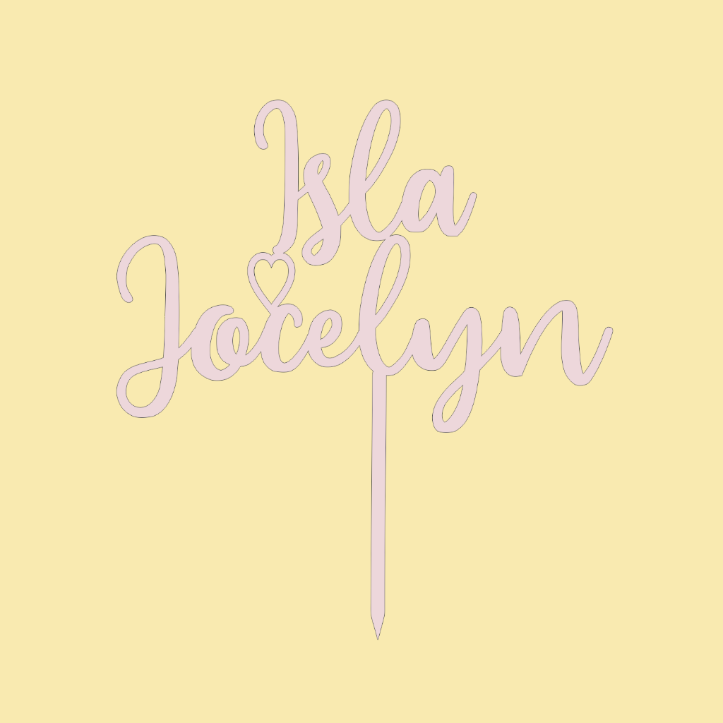  Cake Topper 2 lines | font 2